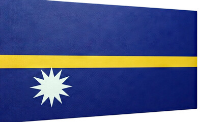 Flag of Nauru, national symbol with blue, yellow, and white star