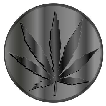 Pi&egrave;ce d'argent - Feuille de chanvre