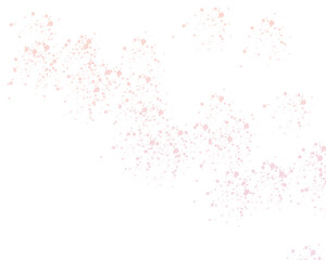 Fototapeta premium Abstract scattering of tiny pink dust particles forming a wavy pattern across a dark void on transparent background