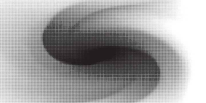 Dotted halftone gradient texture. Vanishing polka dot background. Repeating dots gradation pattern background. Black fading comic pop art overlay backdrop. Raster effect wallpaper. Vector halftone