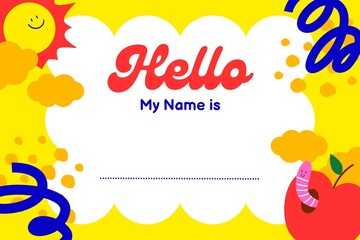 A Name tag Sticker