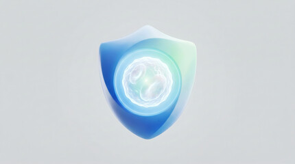 Immune system shield protection cell symbol for strong body defense and health