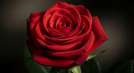 Red Rose Bloom, Symbol of Love and Beauty, Detailed Petals, Isolated on Transparent Background