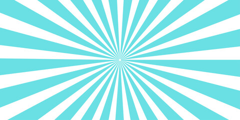 Abstract blue sunburst background featuring a vintage radial star pattern with retro light rays and a grunge texture design for a glowing vector wallpaper backdrop