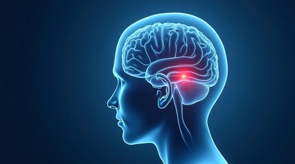 Obraz premium 3D Human Brain with Neural Connections Neuro technology Concept and Neuroscience