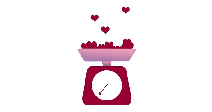 Valentine Love Balance Scale Concept Animation for Digital Content