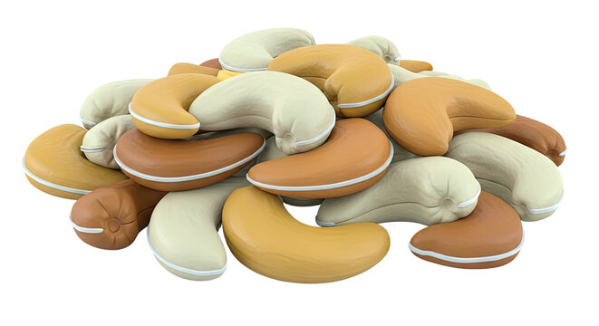 Pile of Raw Cashews