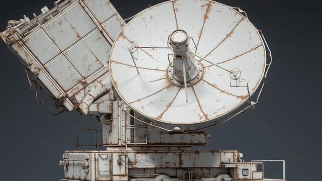 Military Action, Radar SAM Launcher, Military Base, Video, Industrial Environment, Close-Up View, Defense Technology