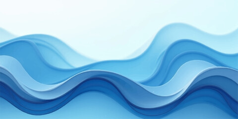Abstract blue wave background featuring a flowing vector design with liquid light curves and a motion pattern of swirling lines for a modern water art backdrop