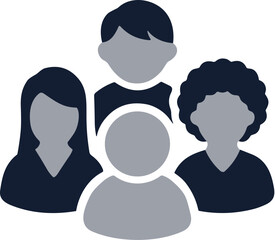 Fototapeta premium Minimalist Flat Style Crowd of People Group Illustration Graphic Element