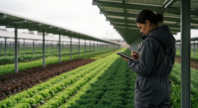 Agrivoltaics Worker Monitoring Greenhouse Digital Technology Management