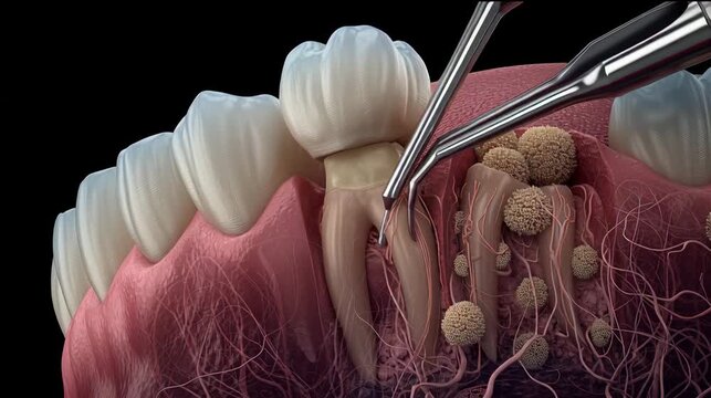Tooth Extraction Procedure Medical Dental Illustration 5