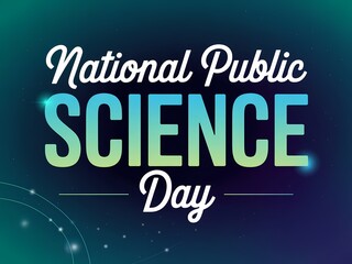 National public science day celebration with colorful gradient background