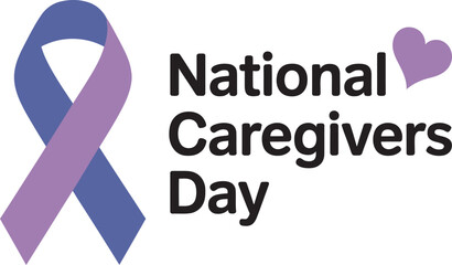 National Caregivers Day &ndash; Appreciation Awareness Ribbon Support Design