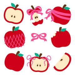 Cute apple slice clipart