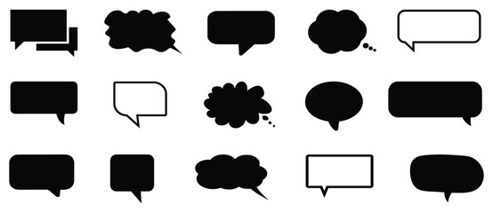Obraz premium Speech Bubble icon set. Set of speech bubble icons. Chat icon set. Big set of speech bubbles. Talk bubbles. Cloud speech bubbles collection.