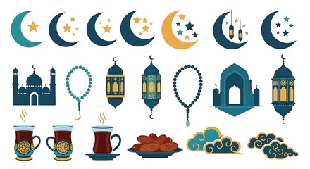 Obraz premium Islamic themed illustrations