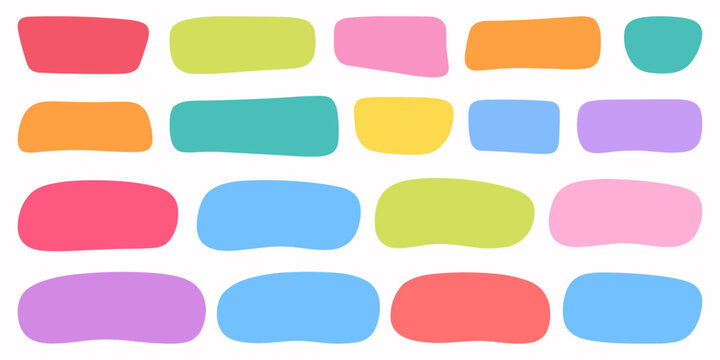 Abstract colorful organic shapes collection. Suitable for backgrounds, posters, branding, social media, web design, presentations, marketing layouts.