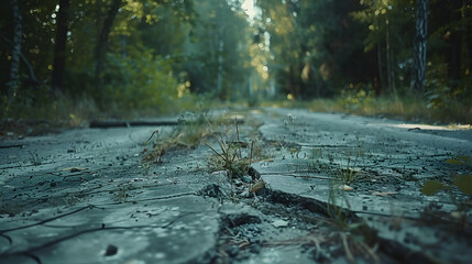 Fototapeta premium post-apocalyptic cinematic footage extreme low
