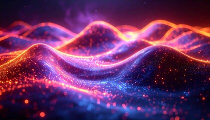 Obraz premium A glowing nebula drifts through the deep cosmos of this abstract galaxy background where bright stars and dust clouds illuminate the dark outer universe in a blue fantasy sky