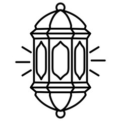 Obraz premium vintage lantern vector illustration