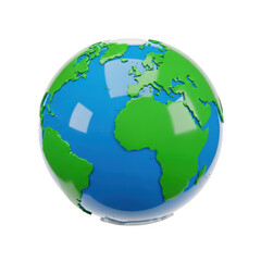 Fototapeta premium A detailed globe depicting continents and oceans
