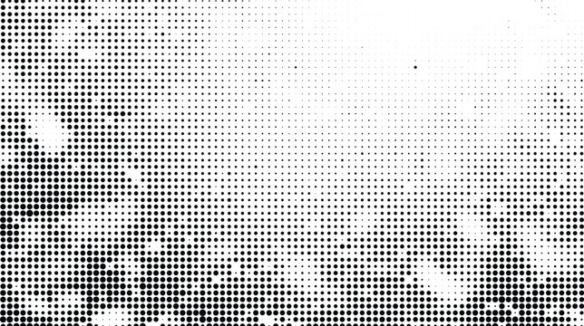 Halftone pattern with gradient effect in black and white