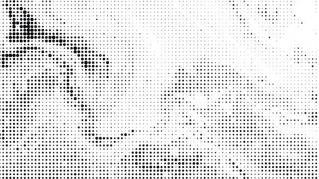 Halftone pattern with detailed dot distribution