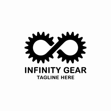 Infinity Gear Logo Design with Tagline for Business