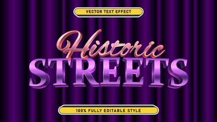 Stunning 3D metallic text effect with a glamorous retro style, polished surfaces, and an editable template for vintage-inspired designs and elegant typography projects