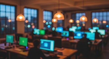 Professional Office Interior Video Call Backdrop