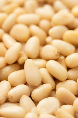 Pile of pine nuts, Close-up