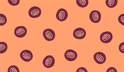 Cute cinnamon rolls pattern background vector design