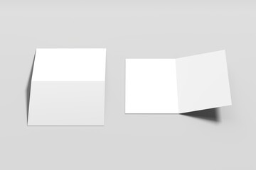 Fototapeta premium Clean Bifold Brochure Mockup for showcasing your design