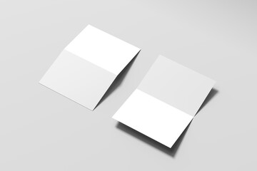 Blank Half Fold Brochure Template For Presentation
