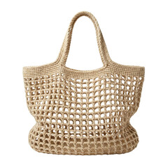Beige crochet mesh tote bag accessory © BTG