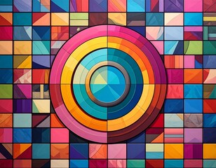 カラフルなタイルの背景