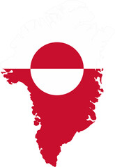 Greenland flag pin map location  © Patsiri