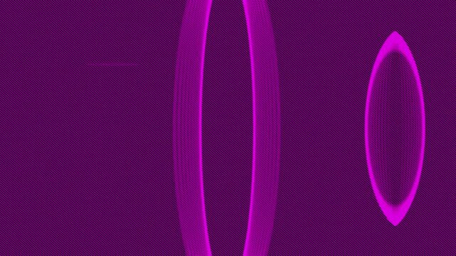 Abstract purple glowing circular moire pattern lines on black background motion loop