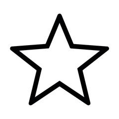 Obraz premium A simple black star icon with five points on a white background