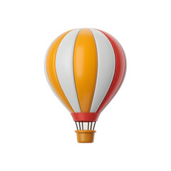 Obraz premium Vibrant hot air balloon soaring through clear sky