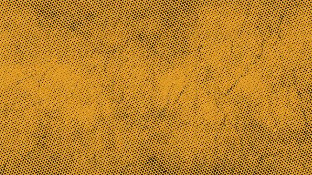 Abstract grunge texture of a dotted pattern on a yellow background for various creative uses