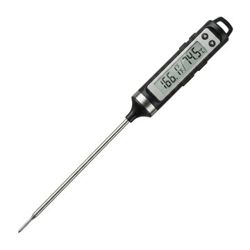 Digital food meat thermometer with metal probe