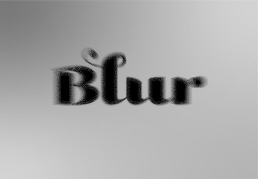 Black Soft Dissolving Blur Grainy Text Effect