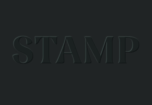 Embossed Stamp Text Effect