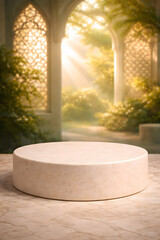 Islam style podium background for product display and promotion