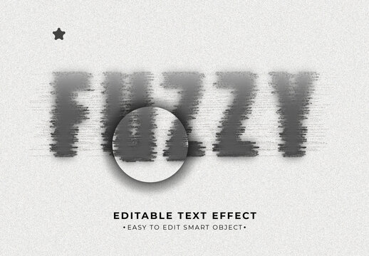 Gray Storm Noise Fuzzy Text Effect