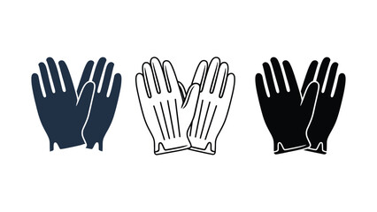 Obraz premium A set of three pairs of gloves in different colors and styles
