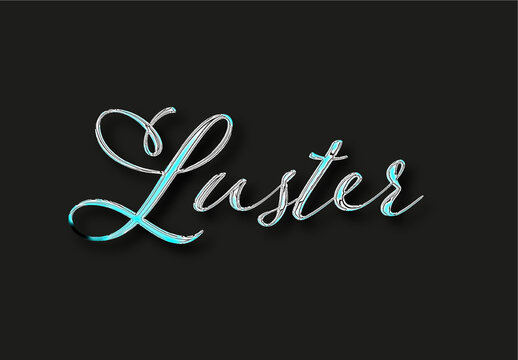 Silver And Cyan Glossy Elegant Iridescent Chrome Text Effect