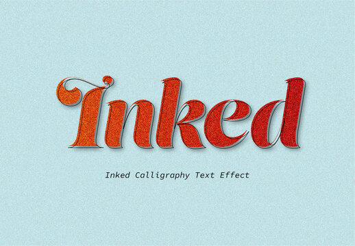 Red And Black Ink Vintage Bad Print Text Effect